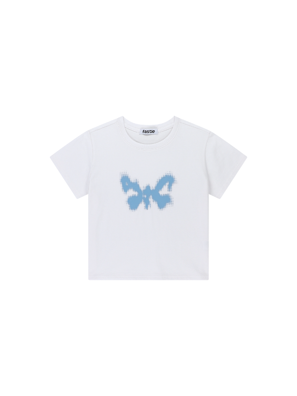 패슬 1/2 Butterfly Tee White