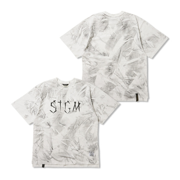 스티그마 STGM Paint Dirty Washed Oversized Short Sleeves T-Shirts White