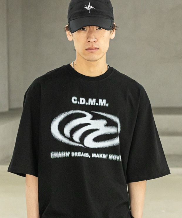 매스노운 CDMM 리얼 오버핏 반팔티 티셔츠 MSFTS003-BK