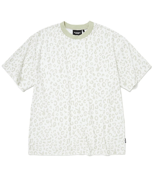위캔더스 레오파드 티셔츠 LEOPARD T-SHIRT [PLAYBOY] (Ivory)