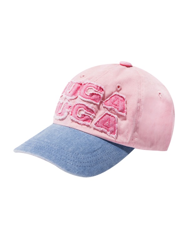 이우가마카라스 WASHED PATCH BALL CAP (Pink)