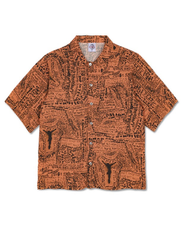 폴라 스케이트 익시스트 보울링 셔츠 Exist Bowling Shirt (Orange)
