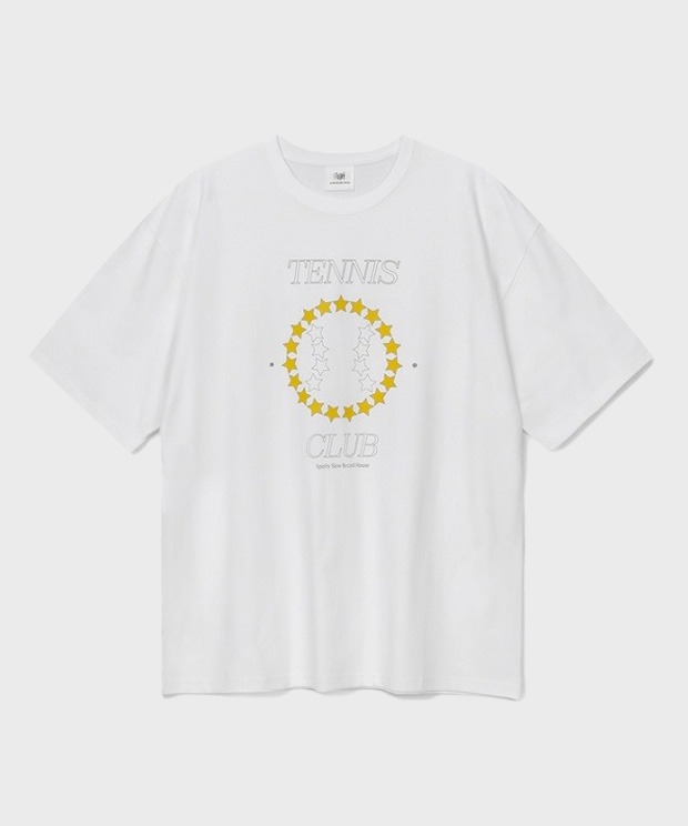 슬로우 레코드 하우스 테니스 클럽 반팔 티셔츠 (White)